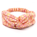 Wholesale New Style Colorful Wide Cross Elastic Hairband Women Fashion Yoga Twisted Headband